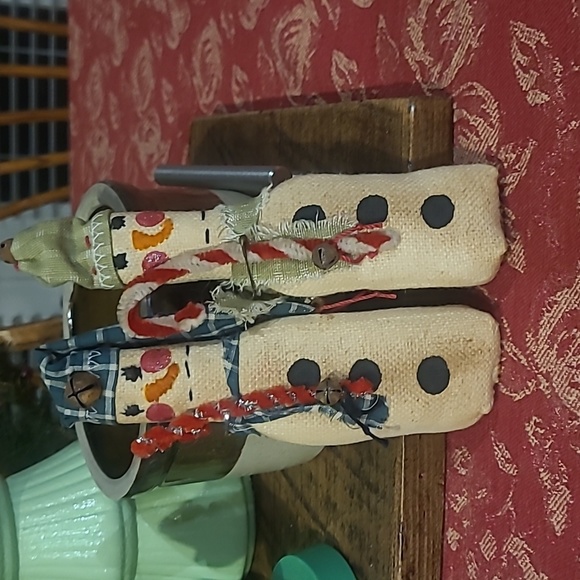 Handmade Primitive Slender/Pencil Snowman Lot of 5 - Picture 6 of 7